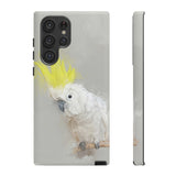 Feathered Guardian: Tough Yellow Crested Cockatoo Phone Case