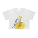 Cockatiel Sunflower Crop Tee