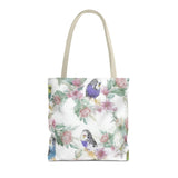 Floral Elegance Budgie Tote Bag