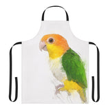 Feathered Elegance: A Caique Parrot Portrait Apron