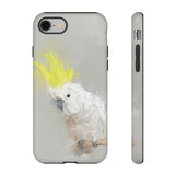 Feathered Guardian: Tough Yellow Crested Cockatoo Phone Case