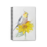 Perched Sunflower Ponderings Spiral Notebook