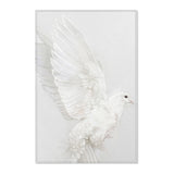 Peaceful Elegance: White Dove Portrait Rug