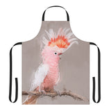 Feathered Elegance: A Pink Cockatoo Portrait Apron