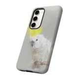 Feathered Guardian: Tough Yellow Crested Cockatoo Phone Case