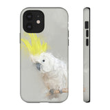 Feathered Guardian: Tough Yellow Crested Cockatoo Phone Case