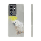 Feathered Guardian: Tough Yellow Crested Cockatoo Phone Case