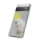 Feathered Guardian: Tough Yellow Crested Cockatoo Phone Case