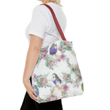 Floral Elegance Budgie Tote Bag