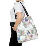 Floral Elegance Budgie Tote Bag