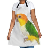 Feathered Elegance: A Caique Parrot Portrait Apron