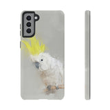 Feathered Guardian: Tough Yellow Crested Cockatoo Phone Case