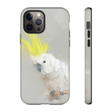 Feathered Guardian: Tough Yellow Crested Cockatoo Phone Case