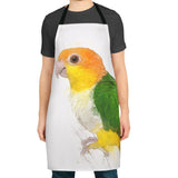 Feathered Elegance: A Caique Parrot Portrait Apron