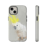 Feathered Guardian: Tough Yellow Crested Cockatoo Phone Case