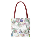 Floral Elegance Budgie Tote Bag