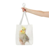 Regal Crests: Majestic Cockatiel Portrait Tote Bag