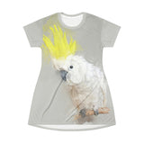 Yellow Crested Cockatoo T-Shirt Dress