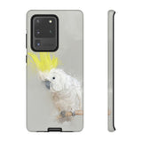 Feathered Guardian: Tough Yellow Crested Cockatoo Phone Case