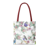 Floral Elegance Budgie Tote Bag