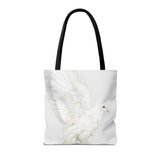 Peaceful Elegance: White Dove Tote Bag