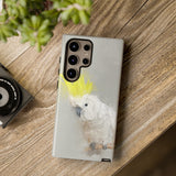 Feathered Guardian: Tough Yellow Crested Cockatoo Phone Case