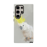 Feathered Guardian: Tough Yellow Crested Cockatoo Phone Case