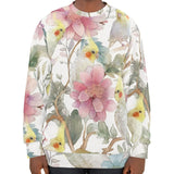 Winged Blossom Sweatshirt: Cockatiel Edition