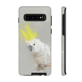 Feathered Guardian: Tough Yellow Crested Cockatoo Phone Case