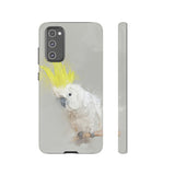 Feathered Guardian: Tough Yellow Crested Cockatoo Phone Case