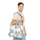 Floral Elegance Budgie Tote Bag