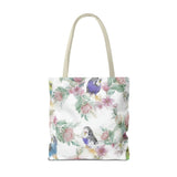 Floral Elegance Budgie Tote Bag