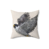 Soaring Peregrine Falcon Pillow