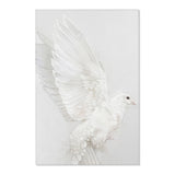 Peaceful Elegance: White Dove Portrait Rug