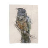 Gang Gang Cockatoo Portrait Velveteen Plush Blanket