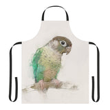 Emerald Elegance: A Green Cheek Portrait Apron