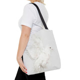 Peaceful Elegance: White Dove Tote Bag