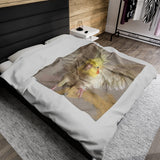 Cockatiel Portrait Velveteen Plush Blanket III