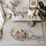 Feathered Beauty: Brambling Portrait Rug