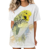 Blue and Yellow Budgie T-Shirt