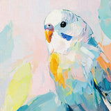 Feathers & Foliage Budgie Canvas