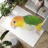 Caique Parrot Bliss: Whimsical Area Rug