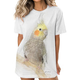 Feathers of Grace: Cockatiel Portrait Tee