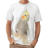 Feathers of Grace: Cockatiel Portrait Tee