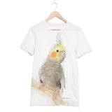 Feathers of Grace: Cockatiel Portrait Tee