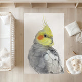 Cockatiel Beauty: Colorful Area Rug