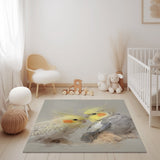 Feathered Friends: Cockatiel Art Rug