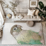 Chirpy Charm: Conure Portrait Area Rug