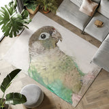 Chirpy Charm: Conure Portrait Area Rug