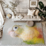 Conure Beauty: Colorful Area Rug